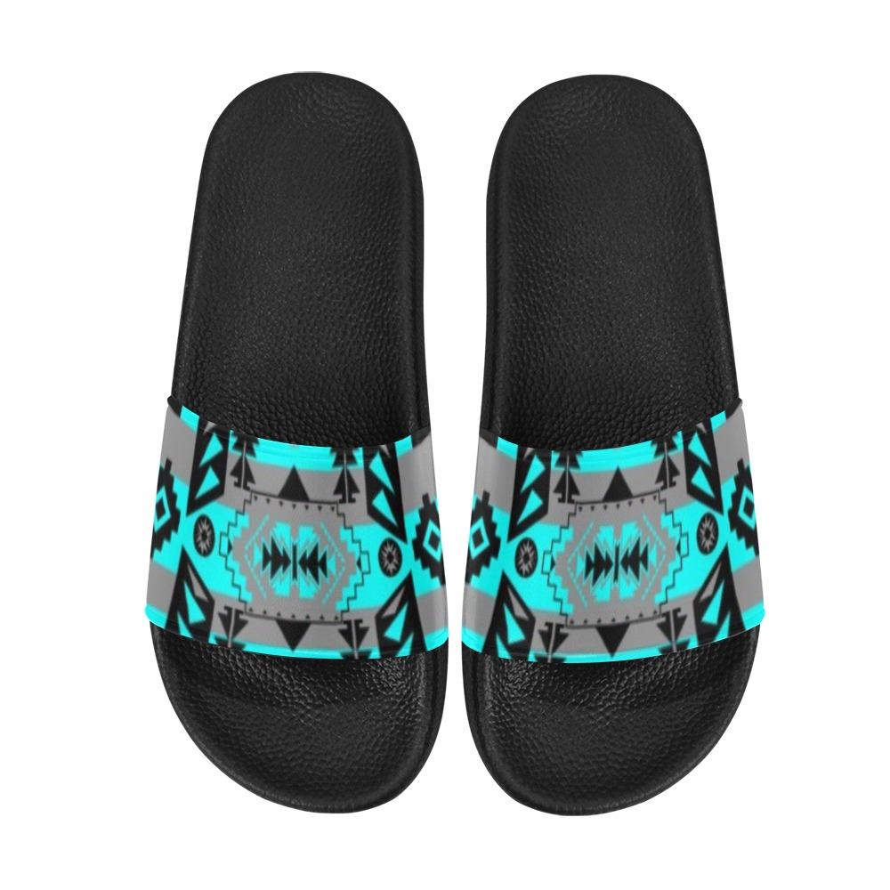 Chiefs Mountain Sky Men's Slide Sandals (Model 057) Men's Slide Sandals (057) e-joyer