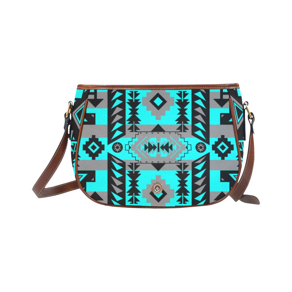 Chiefs Mountain Sky Saddle Bag/Small (Model 1649) Full Customization Saddle Bag/Small (Full Customization) e-joyer
