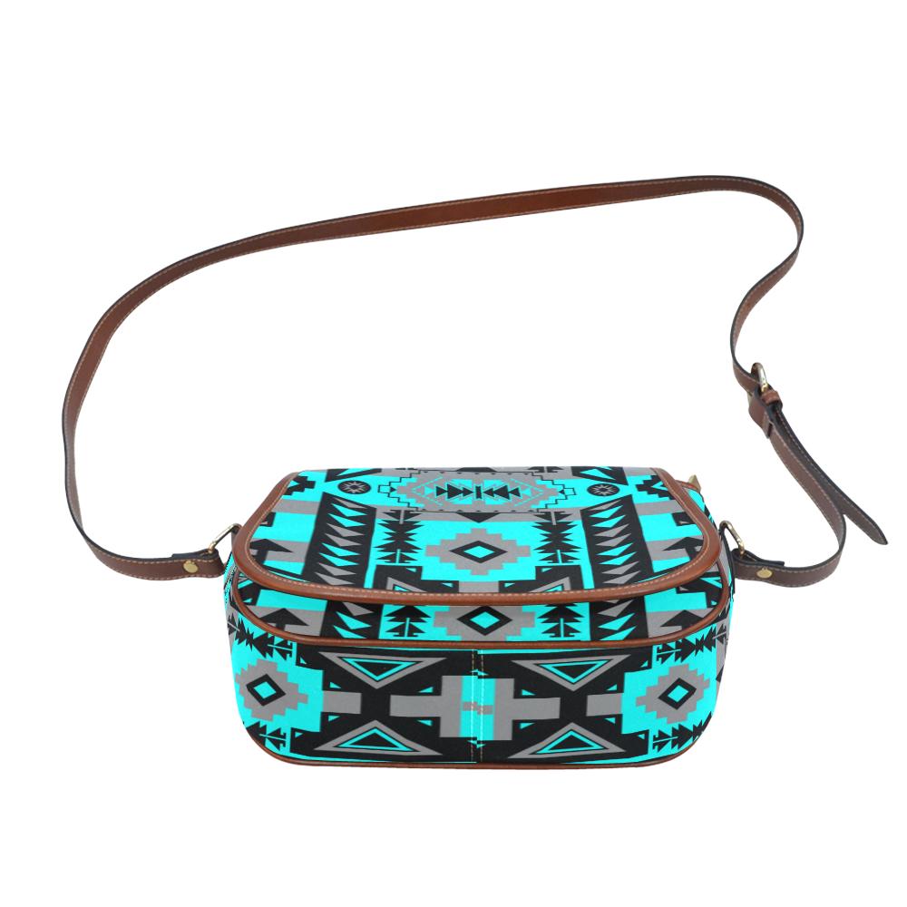 Chiefs Mountain Sky Saddle Bag/Small (Model 1649) Full Customization Saddle Bag/Small (Full Customization) e-joyer