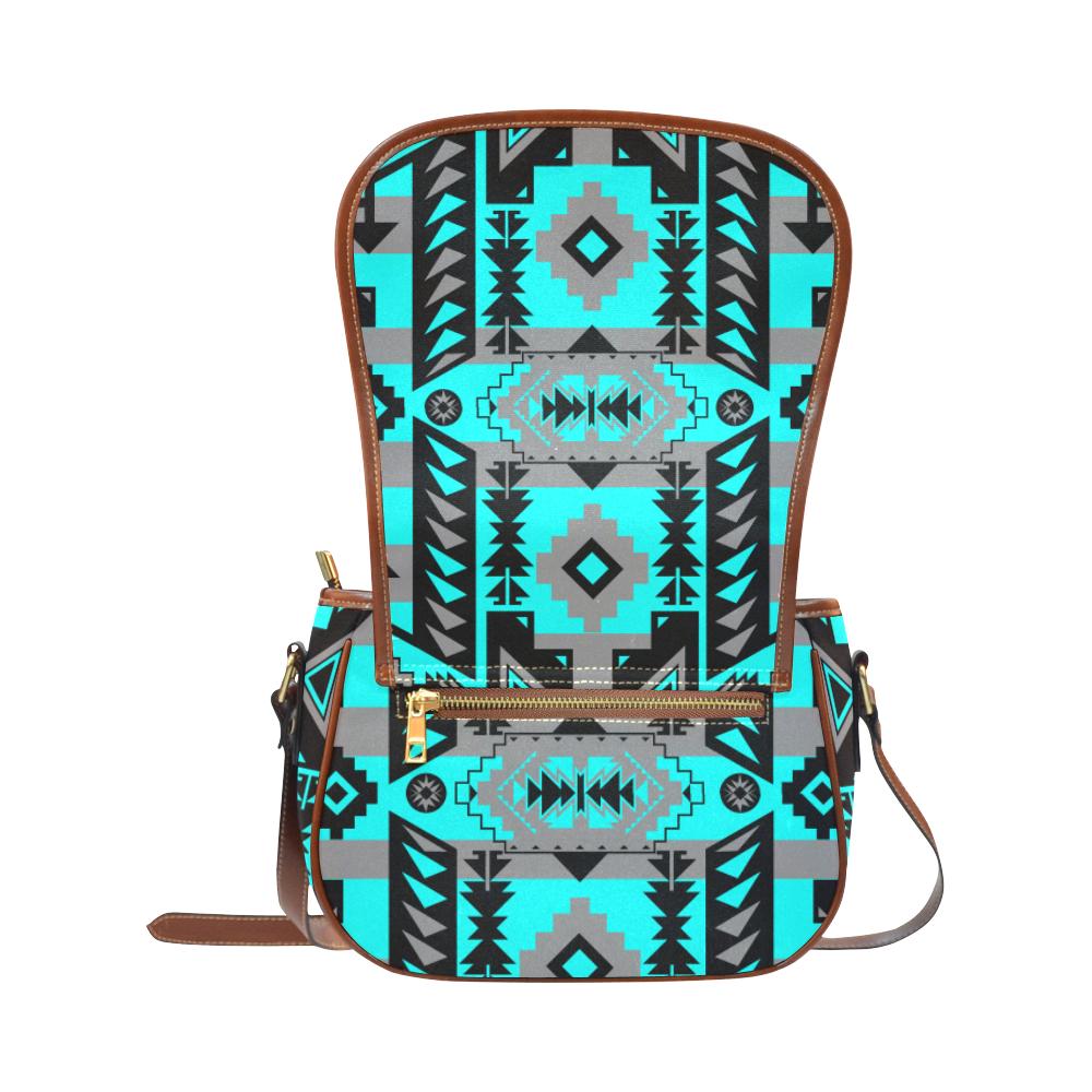 Chiefs Mountain Sky Saddle Bag/Small (Model 1649) Full Customization Saddle Bag/Small (Full Customization) e-joyer