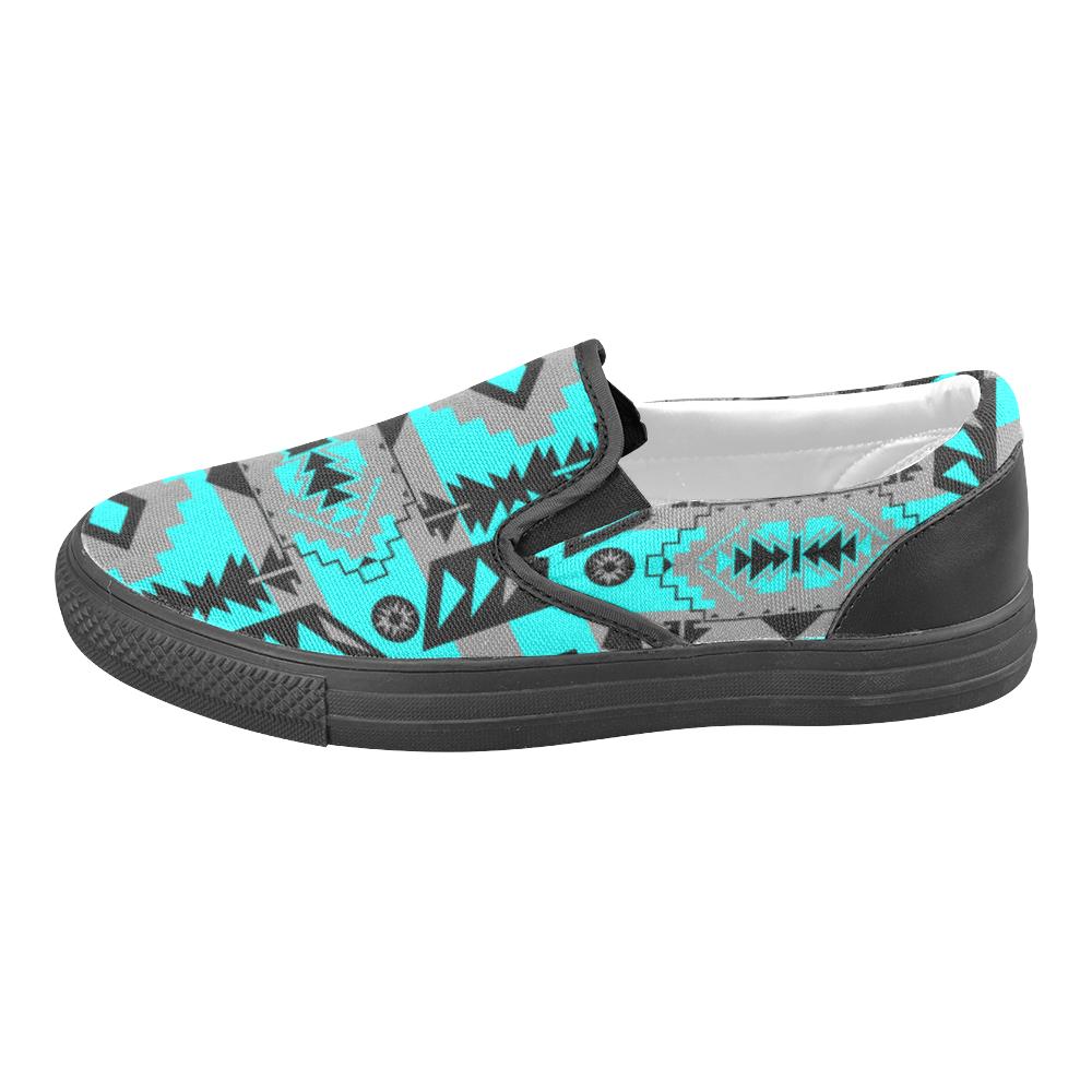 Chiefs Mountain Sky Women's Unusual Slip-on Canvas Shoes (Model 019) Women's Unusual Slip-on Canvas Shoes (019) e-joyer