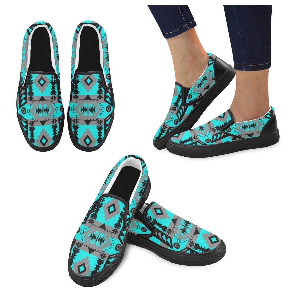 Chiefs Mountain Sky Women's Unusual Slip-on Canvas Shoes (Model 019) Women's Unusual Slip-on Canvas Shoes (019) e-joyer