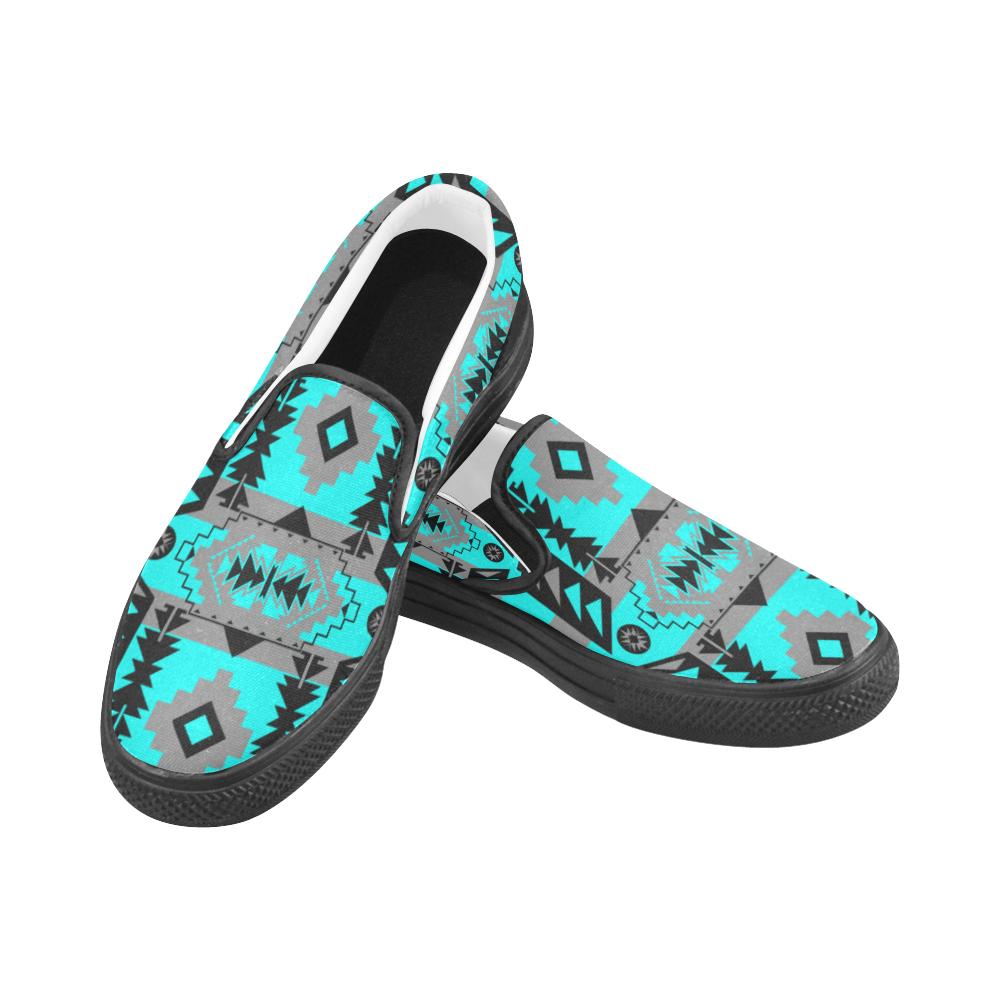 Chiefs Mountain Sky Women's Unusual Slip-on Canvas Shoes (Model 019) Women's Unusual Slip-on Canvas Shoes (019) e-joyer