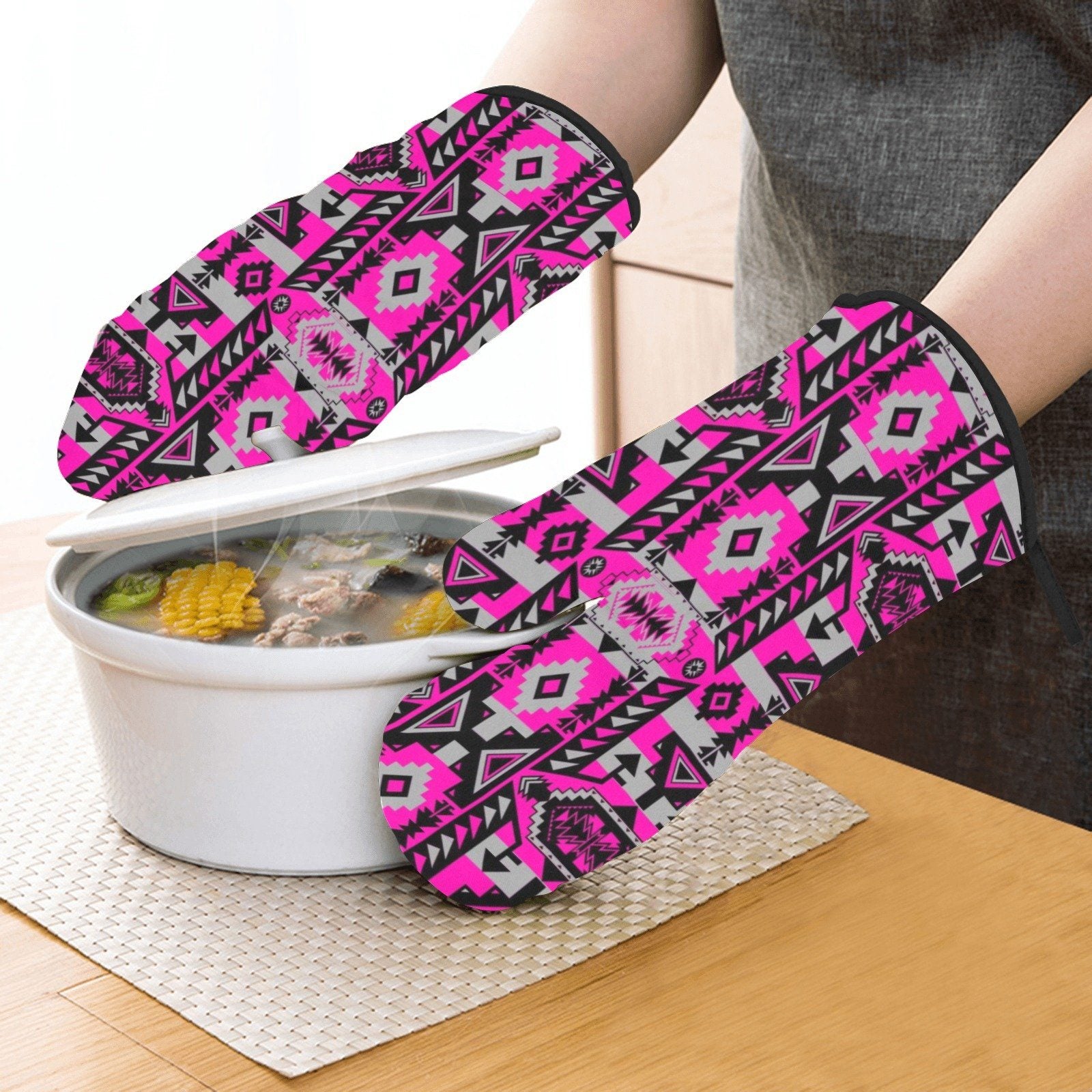 Chiefs Mountain Stunning Sunset Oven Mitt & Pot Holder Oven Mitt & Pot Holder e-joyer