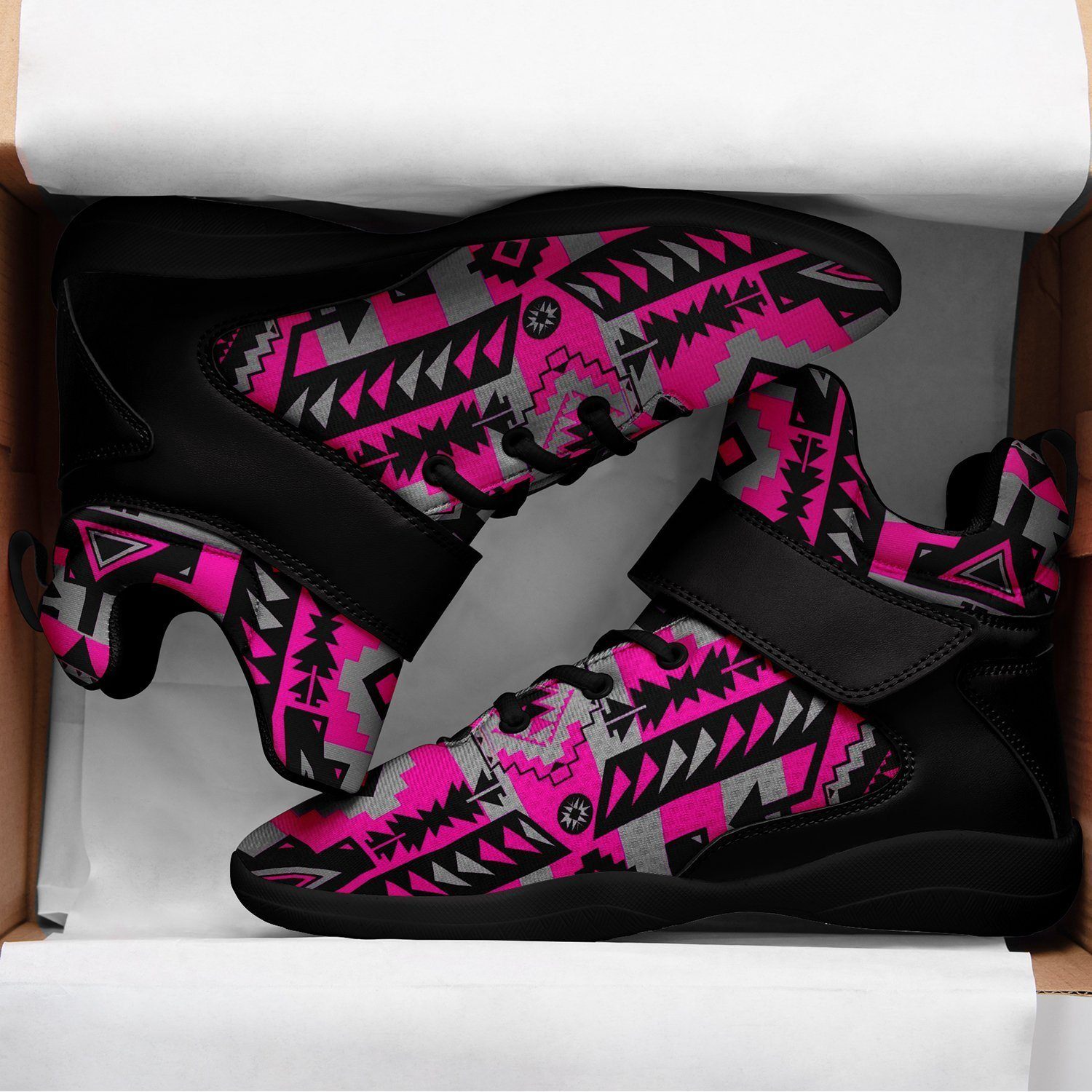 Chiefs Mountain Sunset Ipottaa Basketball / Sport High Top Shoes - Black Sole 49 Dzine
