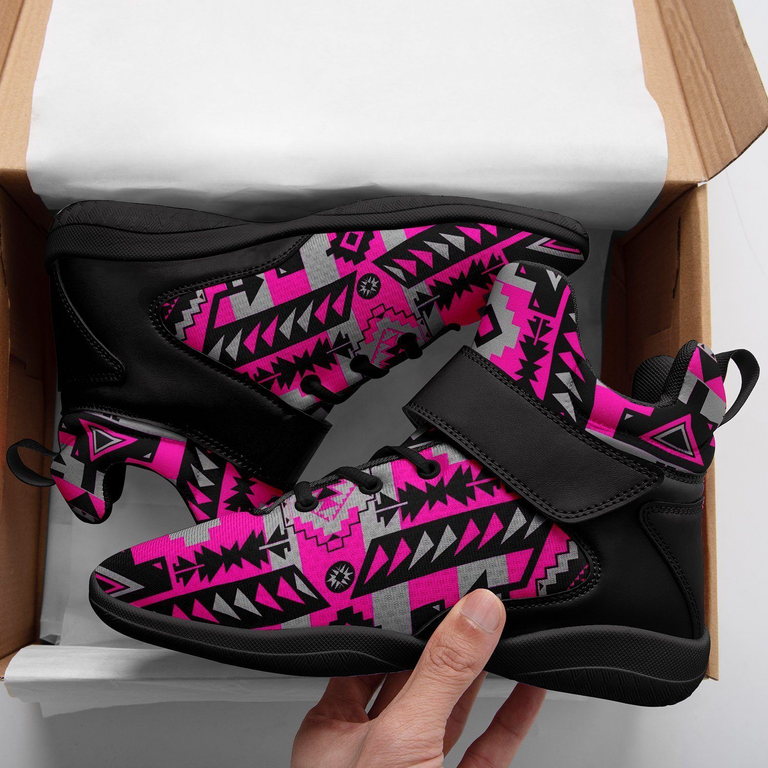 Chiefs Mountain Sunset Ipottaa Basketball / Sport High Top Shoes - Black Sole 49 Dzine
