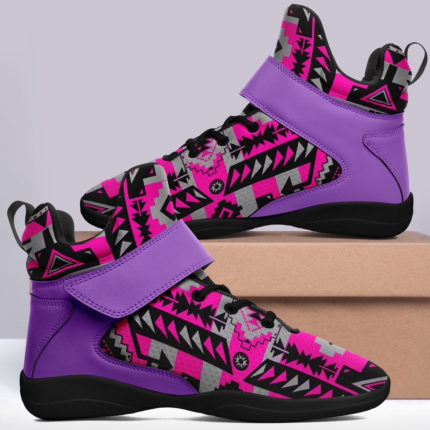 Chiefs Mountain Sunset Ipottaa Basketball / Sport High Top Shoes - Black Sole 49 Dzine
