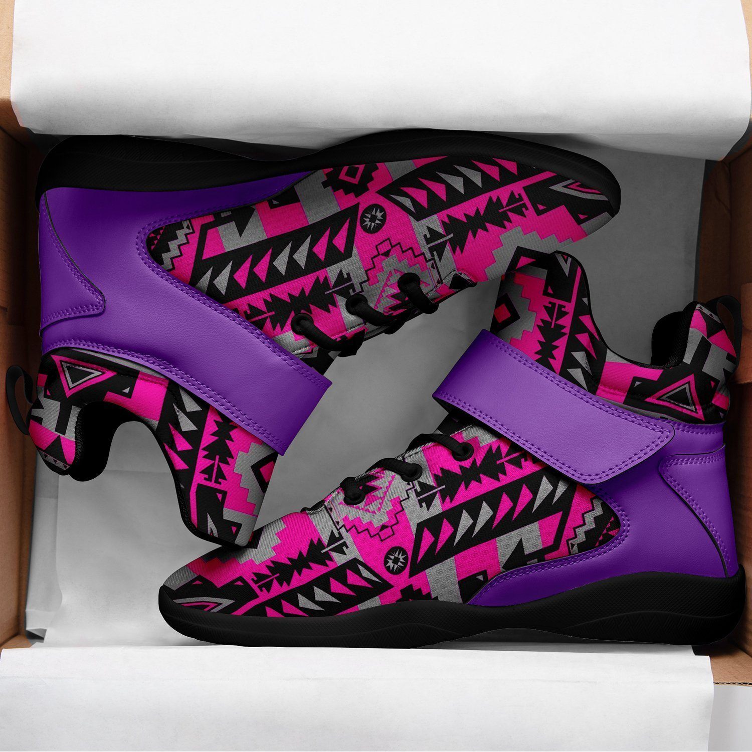 Chiefs Mountain Sunset Ipottaa Basketball / Sport High Top Shoes - Black Sole 49 Dzine