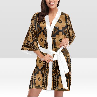 Chiefs Mountain Tan Kimono Robe Artsadd