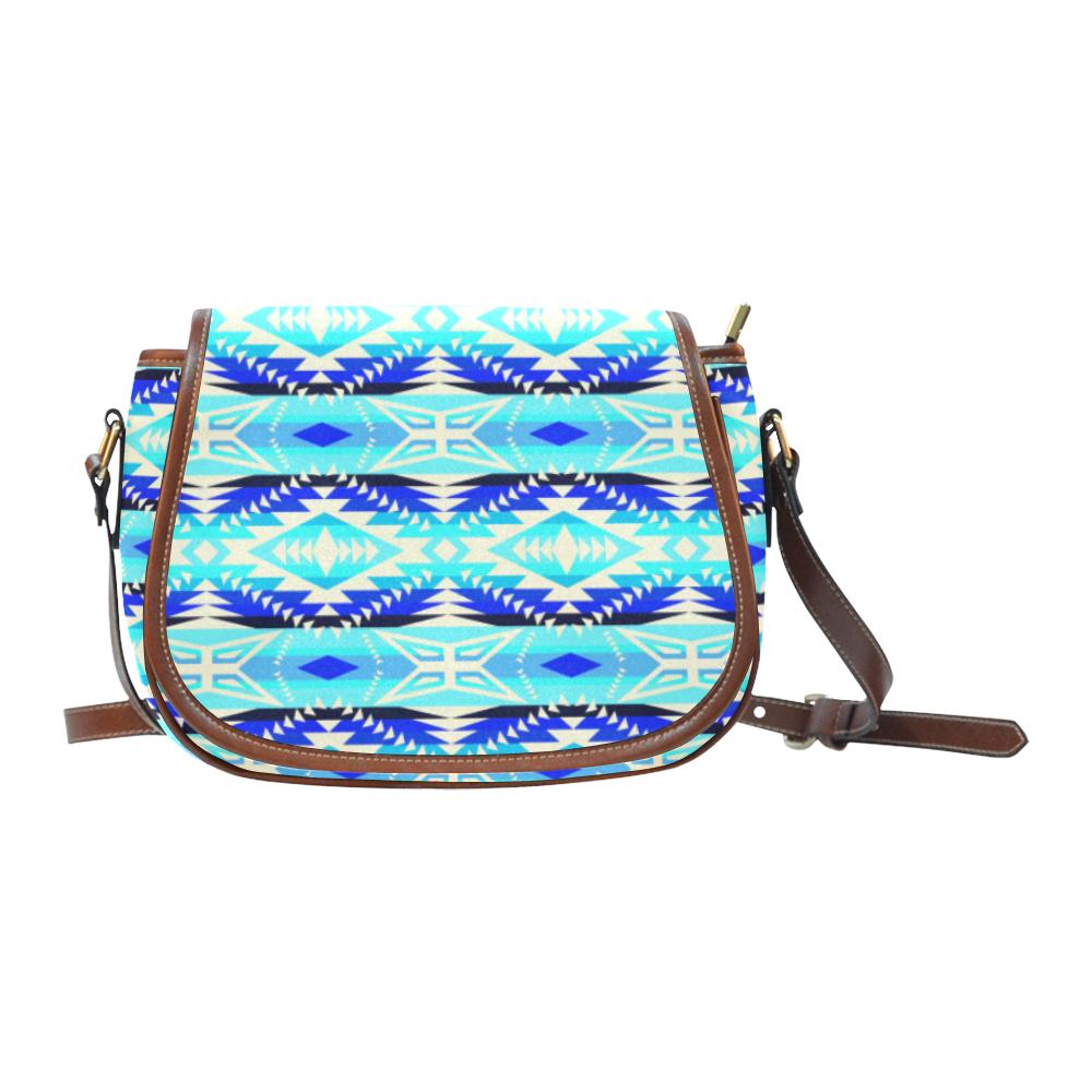 Coastal War Party Saddle Bag/Small (Model 1649) Full Customization Saddle Bag/Small (Full Customization) e-joyer
