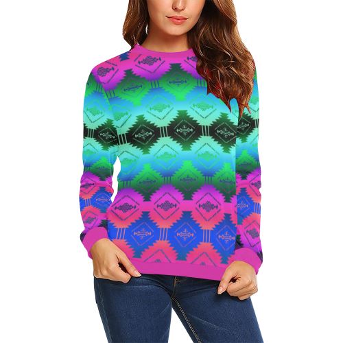 Cofitichequi Moon Shadow All Over Print Crewneck Sweatshirt for Women (Model H18) Crewneck Sweatshirt for Women (H18) e-joyer