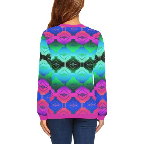 Cofitichequi Moon Shadow All Over Print Crewneck Sweatshirt for Women (Model H18) Crewneck Sweatshirt for Women (H18) e-joyer