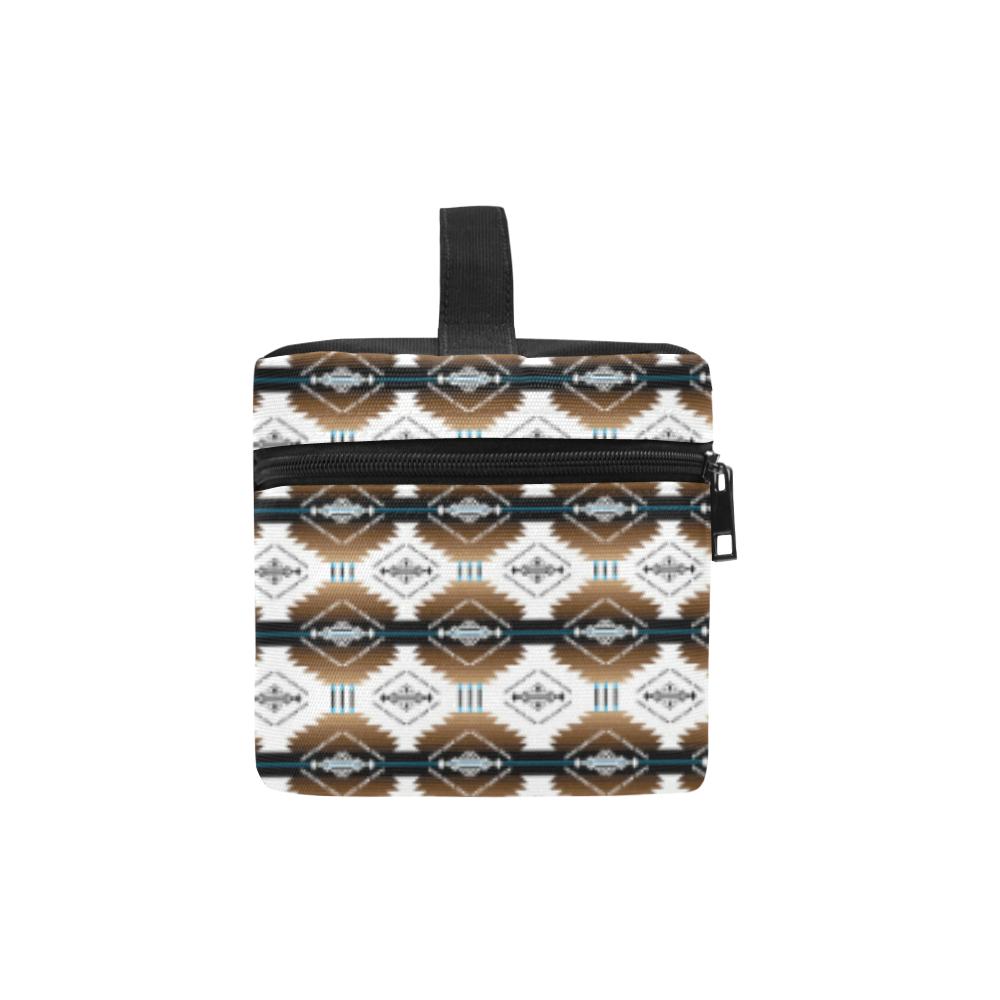 Cofitichequi White Cosmetic Bag/Large (Model 1658) Cosmetic Bag e-joyer
