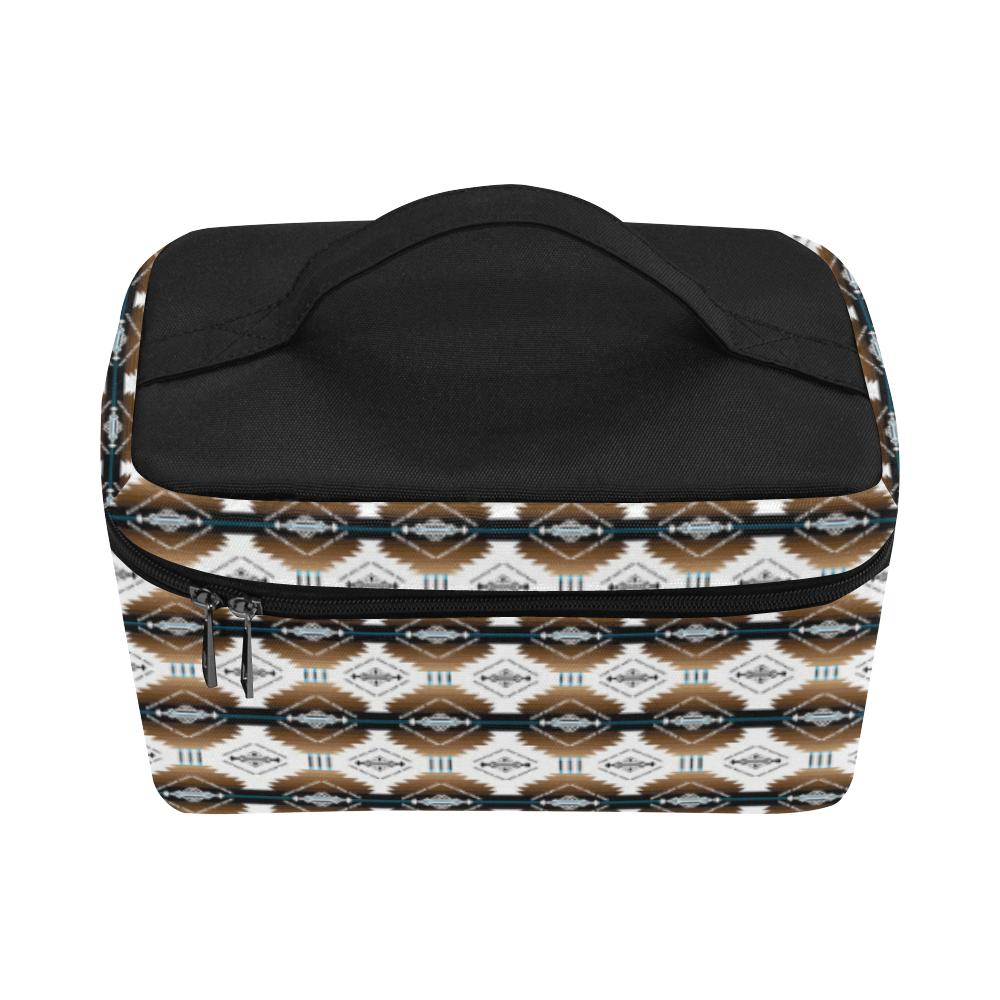 Cofitichequi White Cosmetic Bag/Large (Model 1658) Cosmetic Bag e-joyer