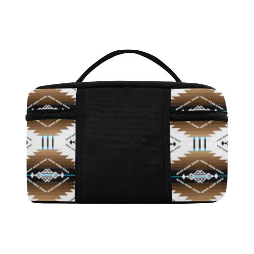 Cofitichequi White Cosmetic Bag/Large (Model 1658) Cosmetic Bag e-joyer