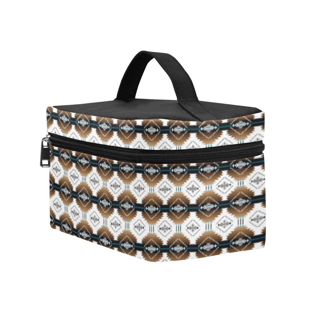 Cofitichequi White Cosmetic Bag/Large (Model 1658) Cosmetic Bag e-joyer
