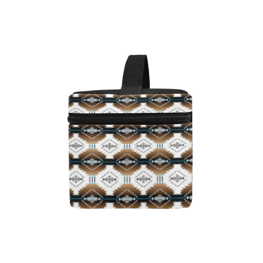Cofitichequi White Cosmetic Bag/Large (Model 1658) Cosmetic Bag e-joyer
