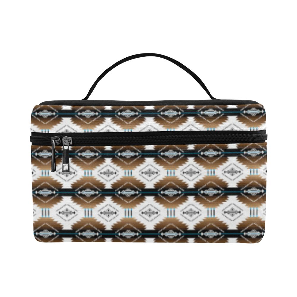 Cofitichequi White Cosmetic Bag/Large (Model 1658) Cosmetic Bag e-joyer