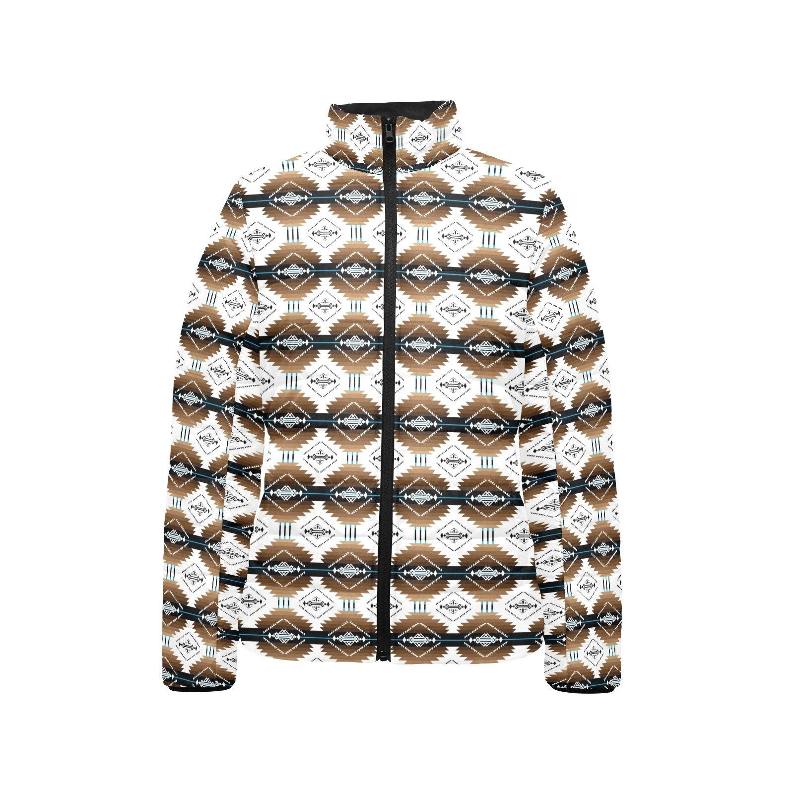 Cofitichequi White Women's Stand Collar Padded Jacket (Model H41) jacket e-joyer