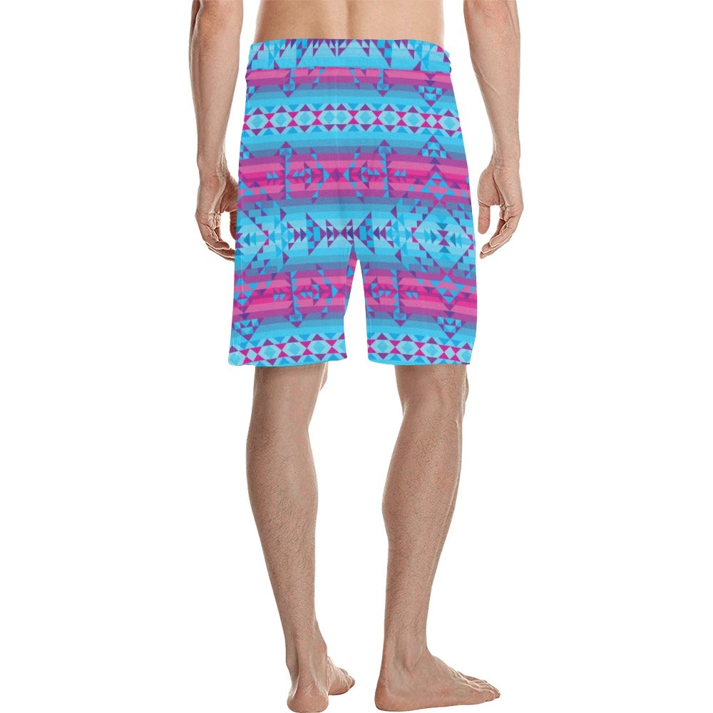 Cool Frost Men's All Over Print Casual Shorts (Model L23) short e-joyer