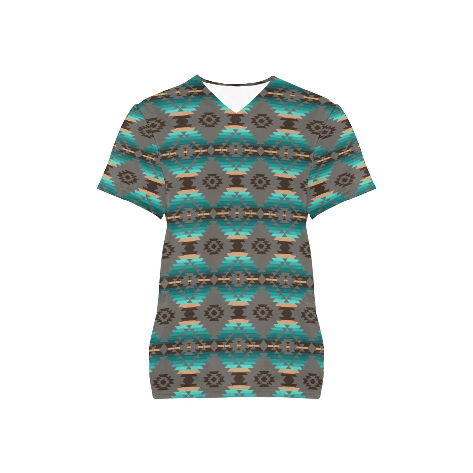 Cree Confederacy All Over Print Scrub Top Scrub Top e-joyer