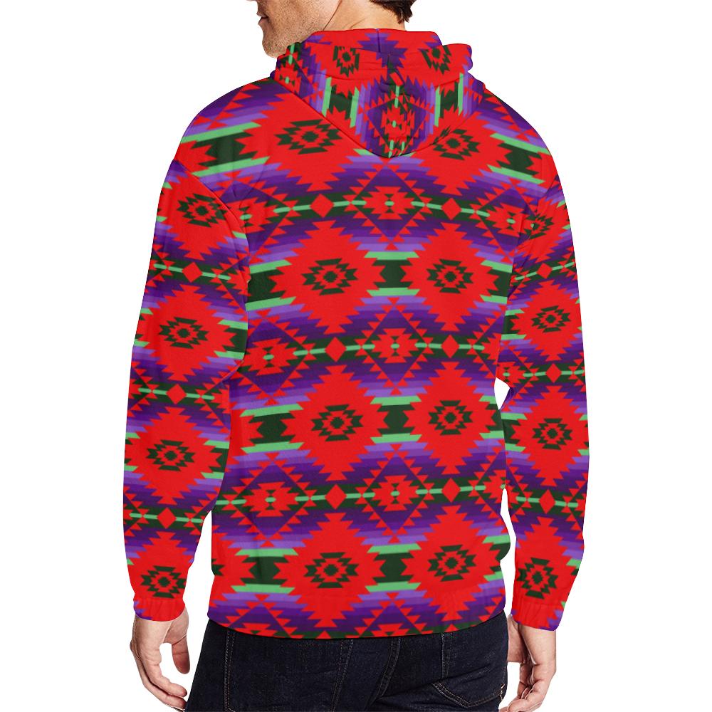 Cree Confederacy Chicken Dance All Over Print Full Zip Hoodie for Men (Model H14) All Over Print Full Zip Hoodie for Men (H14) e-joyer