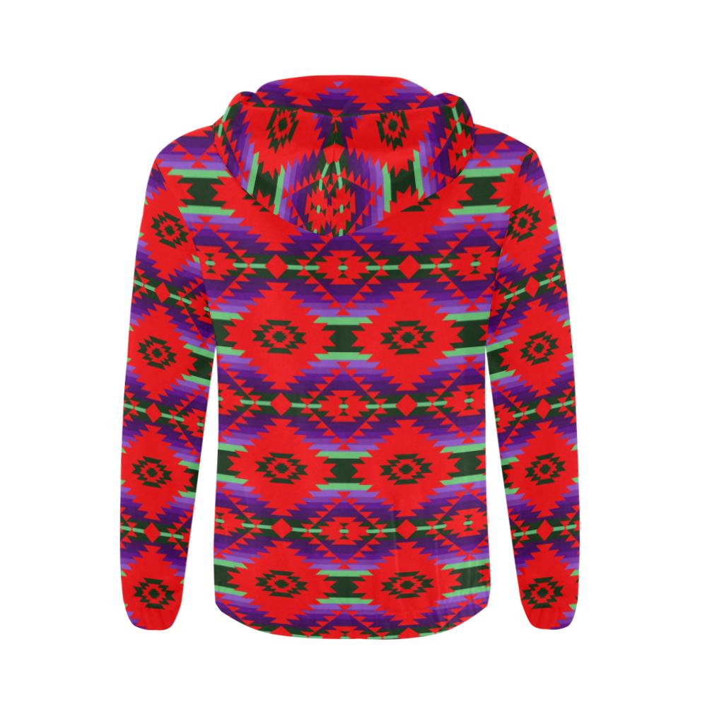 Cree Confederacy Chicken Dance All Over Print Full Zip Hoodie for Men (Model H14) All Over Print Full Zip Hoodie for Men (H14) e-joyer
