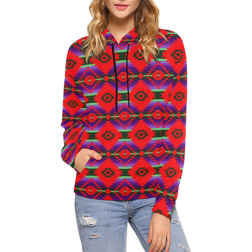 Cree Confederacy Chicken Dance All Over Print Hoodie for Women (USA Size) (Model H13) All Over Print Hoodie for Women (H13) e-joyer