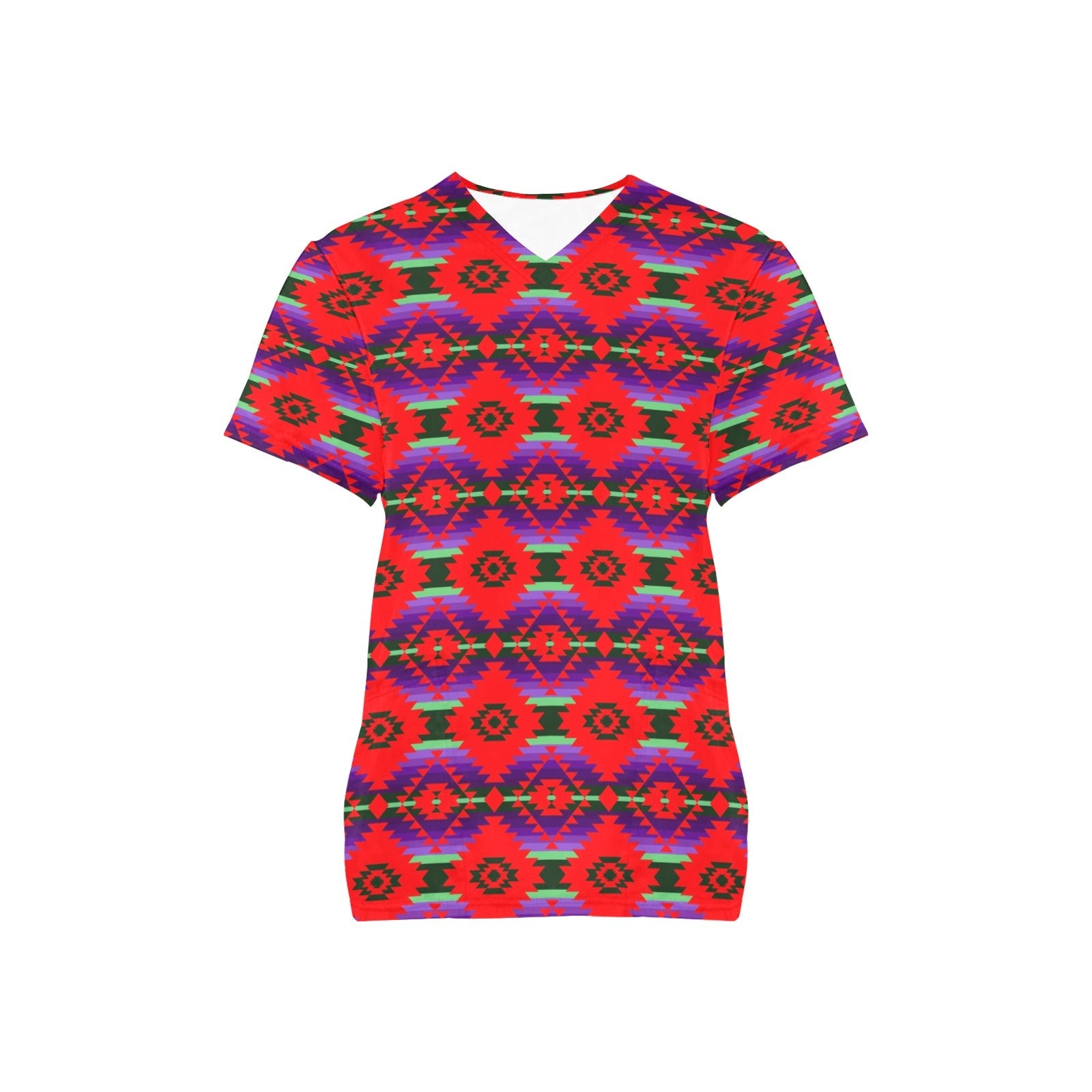 Cree Confederacy Chicken Dance All Over Print Scrub Top Scrub Top e-joyer