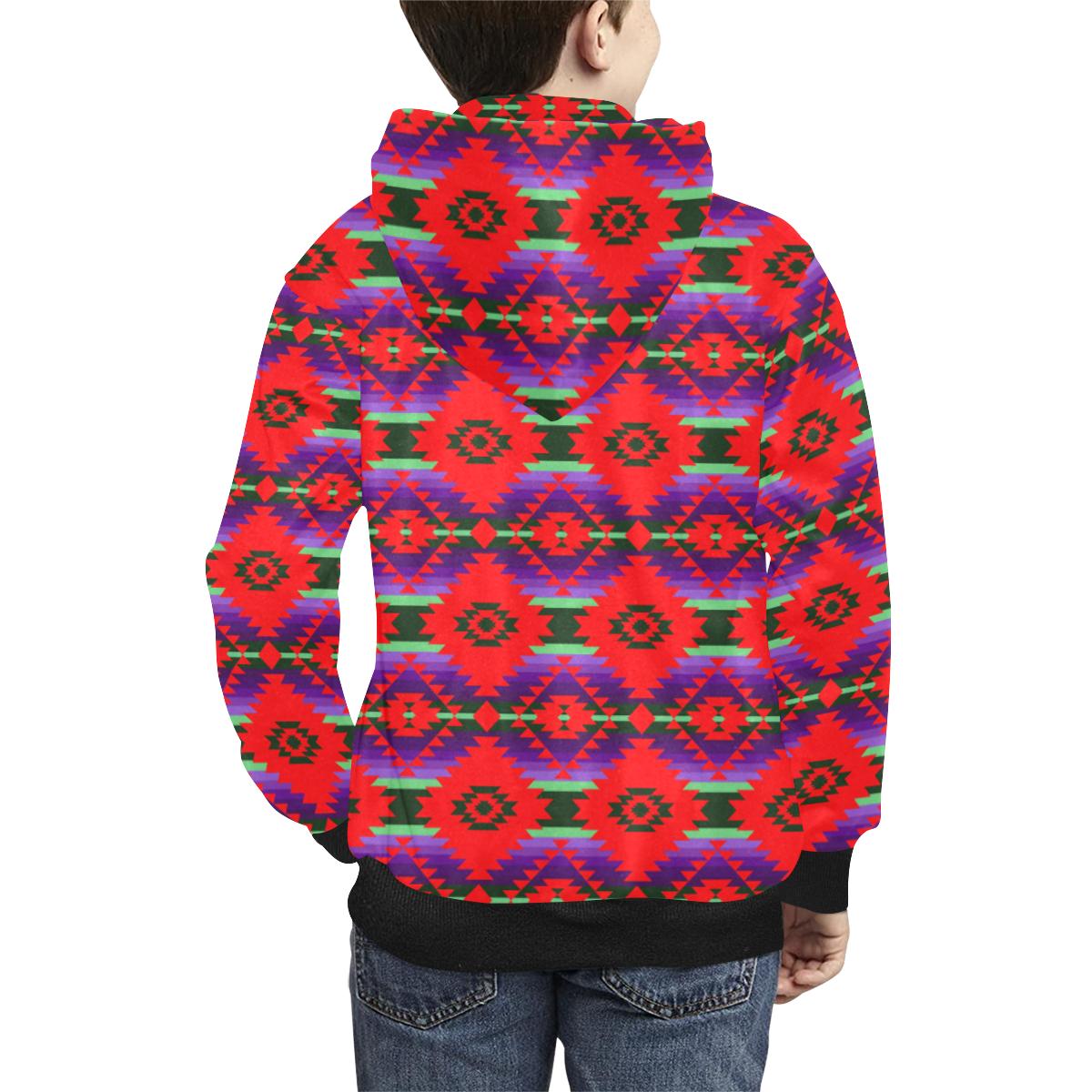 Cree Confederacy Chicken Dance Kids' All Over Print Hoodie (Model H38) Kids' AOP Hoodie (H38) e-joyer