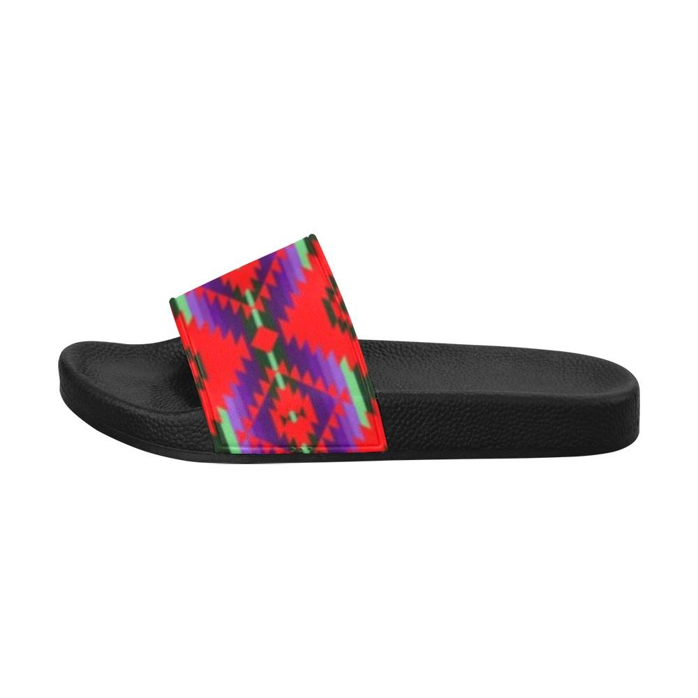 Cree Confederacy Chicken Dance Men's Slide Sandals (Model 057) Men's Slide Sandals (057) e-joyer