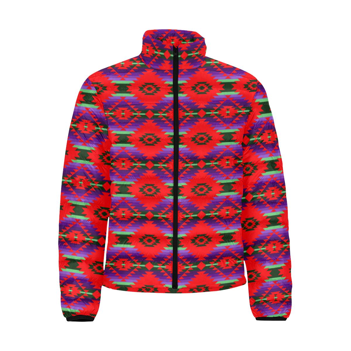 Cree Confederacy Chicken Dance Men's Stand Collar Padded Jacket (Model H41) Men's Stand Collar Padded Jacket (H41) e-joyer