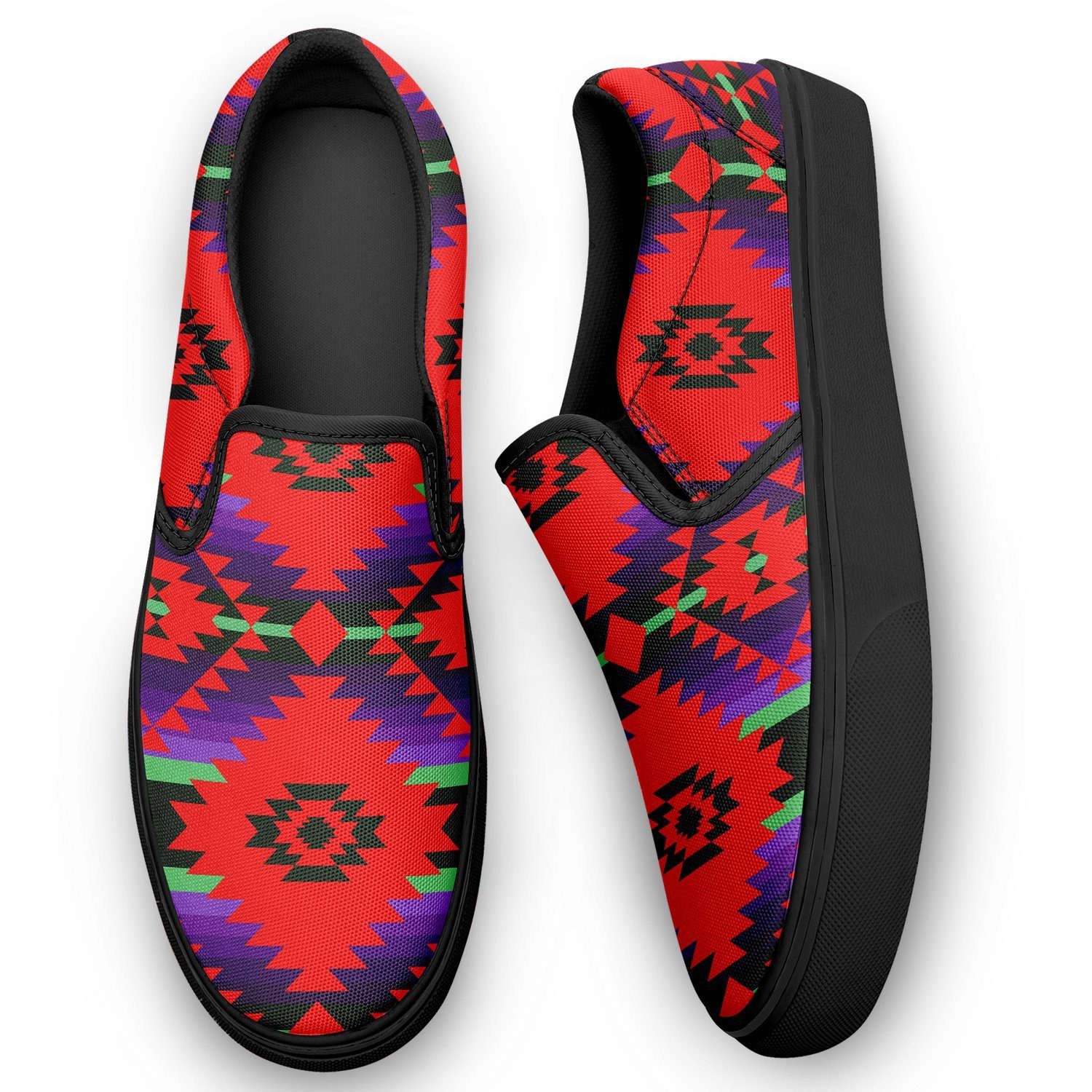 Cree Confederacy Chicken Dance Otoyimm Kid's Canvas Slip On Shoes 49 Dzine