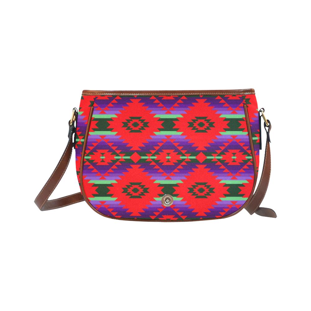 Cree Confederacy Chicken Dance Saddle Bag/Small (Model 1649) Full Customization Saddle Bag/Small (Full Customization) e-joyer