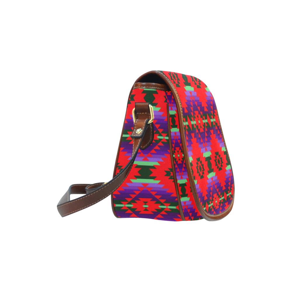 Cree Confederacy Chicken Dance Saddle Bag/Small (Model 1649) Full Customization Saddle Bag/Small (Full Customization) e-joyer