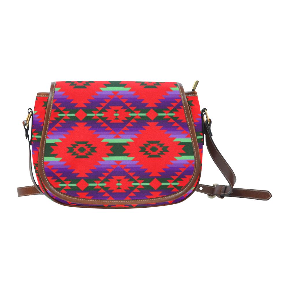 Cree Confederacy Chicken Dance Saddle Bag/Small (Model 1649) Full Customization Saddle Bag/Small (Full Customization) e-joyer