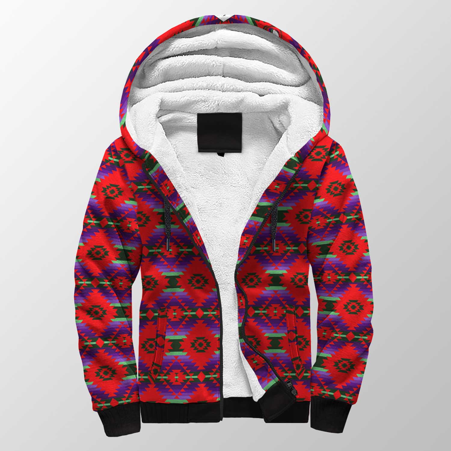 Cree Confederacy Chicken Dance Sherpa Hoodie 49 Dzine