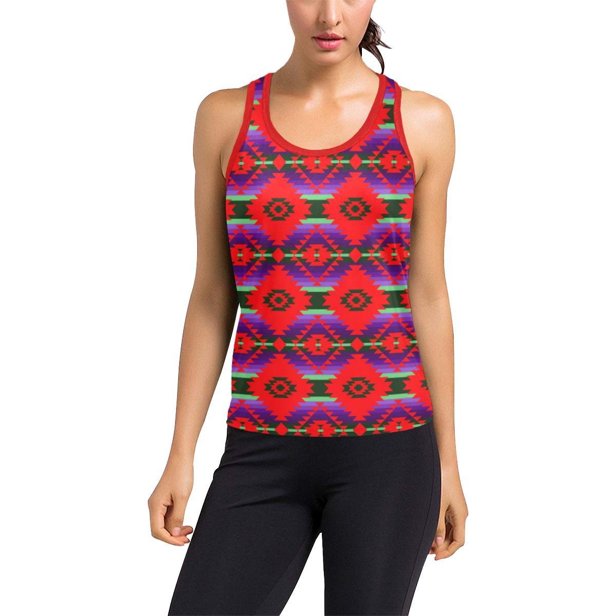Cree Confederacy Chicken Dance Women's Racerback Tank Top (Model T60) Racerback Tank Top (T60) e-joyer