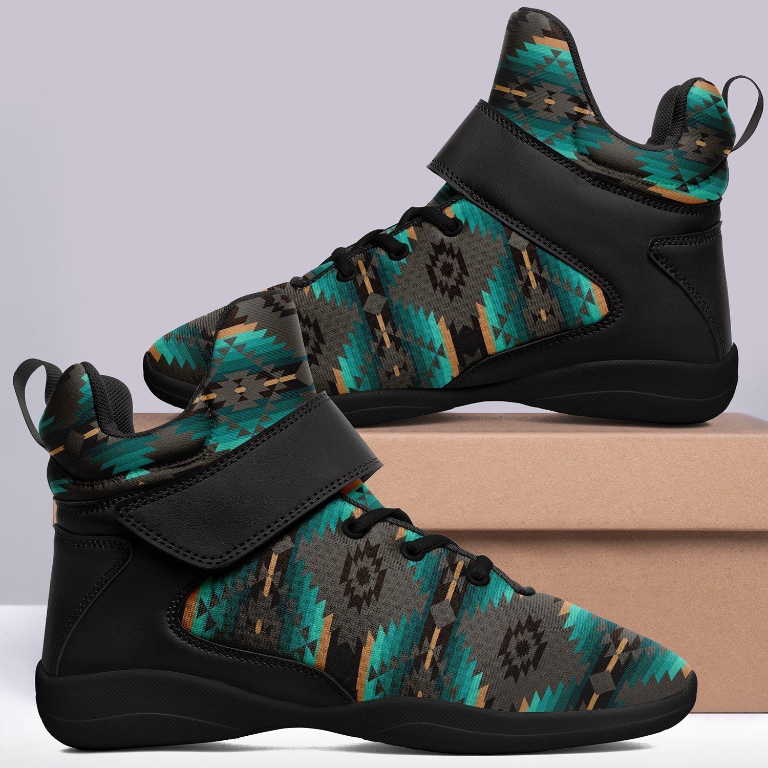 Cree Confederacy Ipottaa Basketball / Sport High Top Shoes - Black Sole 49 Dzine
