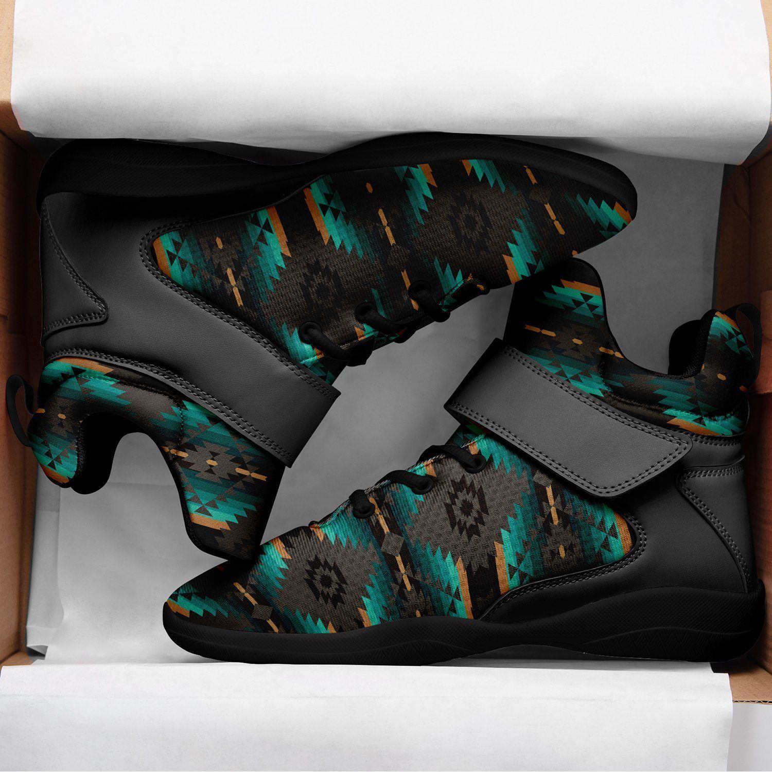 Cree Confederacy Ipottaa Basketball / Sport High Top Shoes - Black Sole 49 Dzine