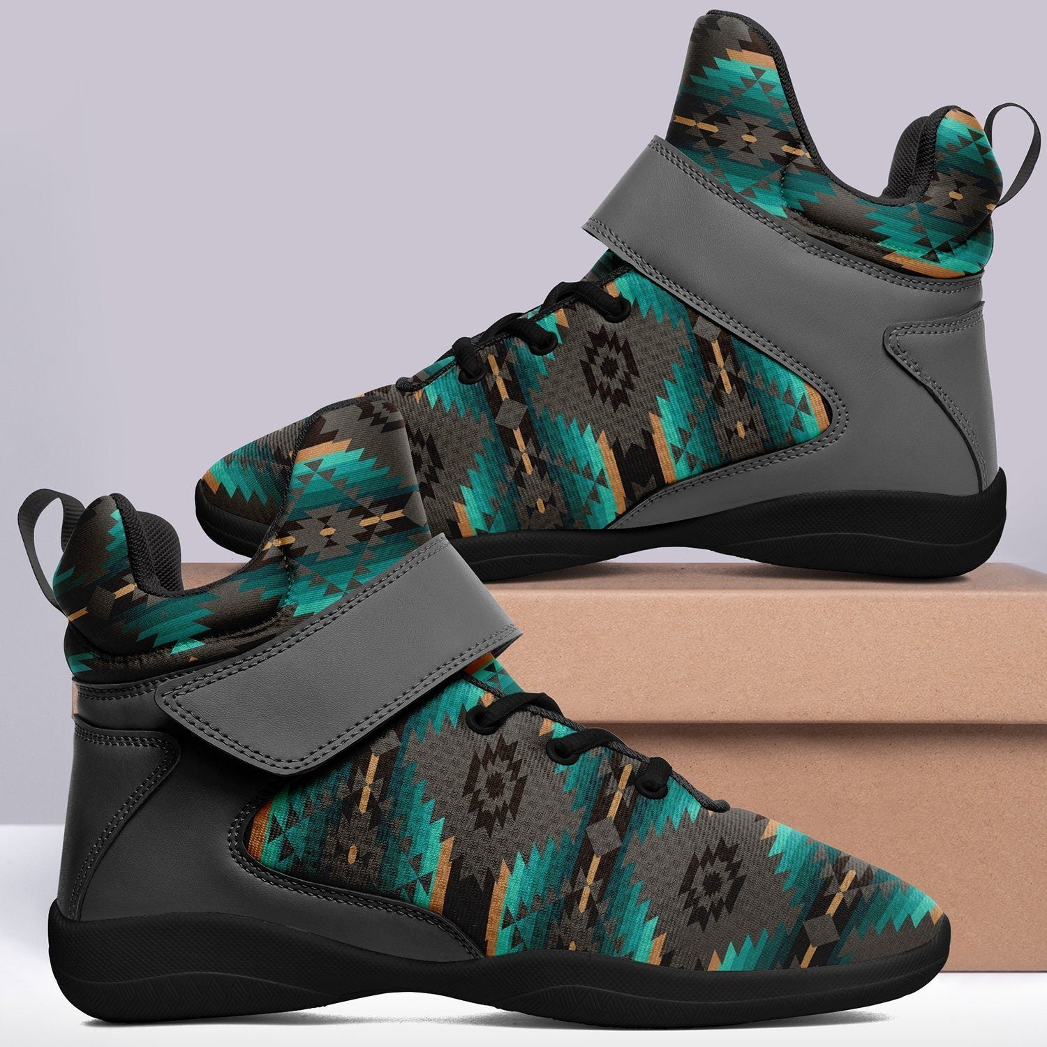 Cree Confederacy Ipottaa Basketball / Sport High Top Shoes - Black Sole 49 Dzine
