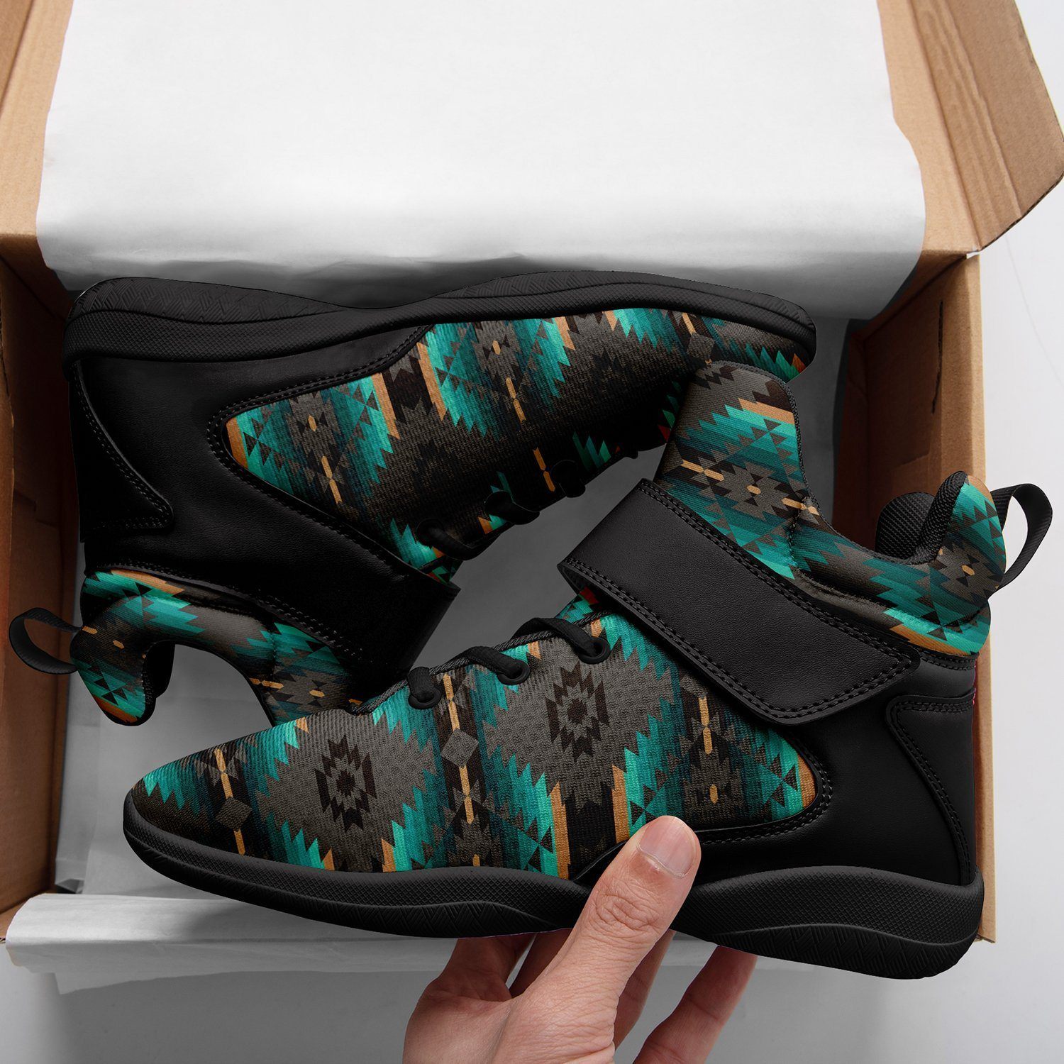 Cree Confederacy Ipottaa Basketball / Sport High Top Shoes - Black Sole 49 Dzine