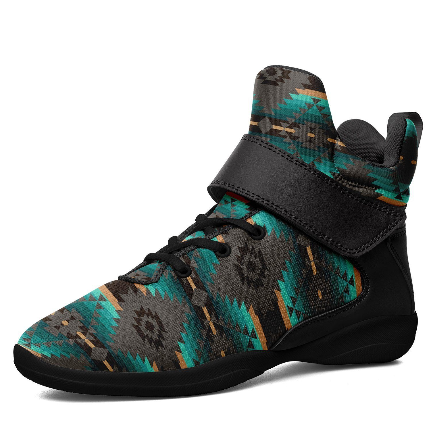 Cree Confederacy Ipottaa Basketball / Sport High Top Shoes - Black Sole 49 Dzine US Men 7 / EUR 40 Black Sole with Black Strap