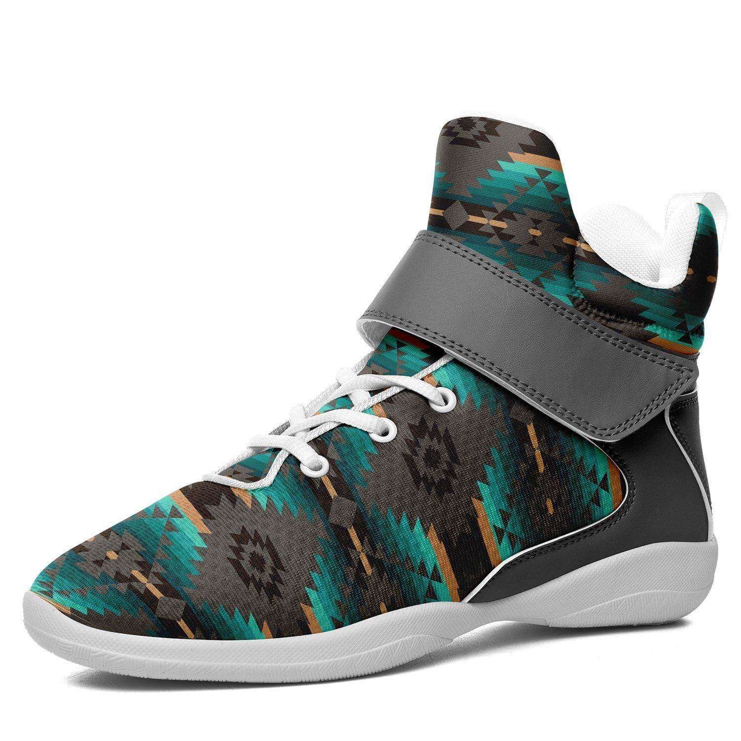 Cree Confederacy Ipottaa Basketball / Sport High Top Shoes - White Sole 49 Dzine US Men 7 / EUR 40 White Sole with Gray Strap