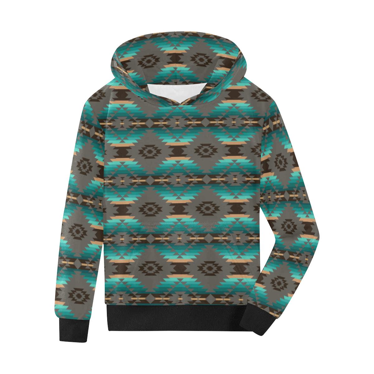 Cree Confederacy Kids' All Over Print Hoodie (Model H38) Kids' AOP Hoodie (H38) e-joyer