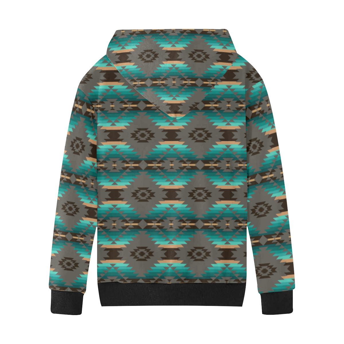 Cree Confederacy Kids' All Over Print Hoodie (Model H38) Kids' AOP Hoodie (H38) e-joyer