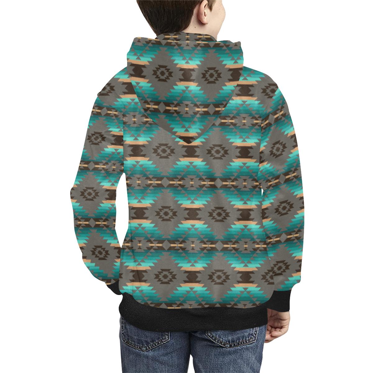 Cree Confederacy Kids' All Over Print Hoodie (Model H38) Kids' AOP Hoodie (H38) e-joyer