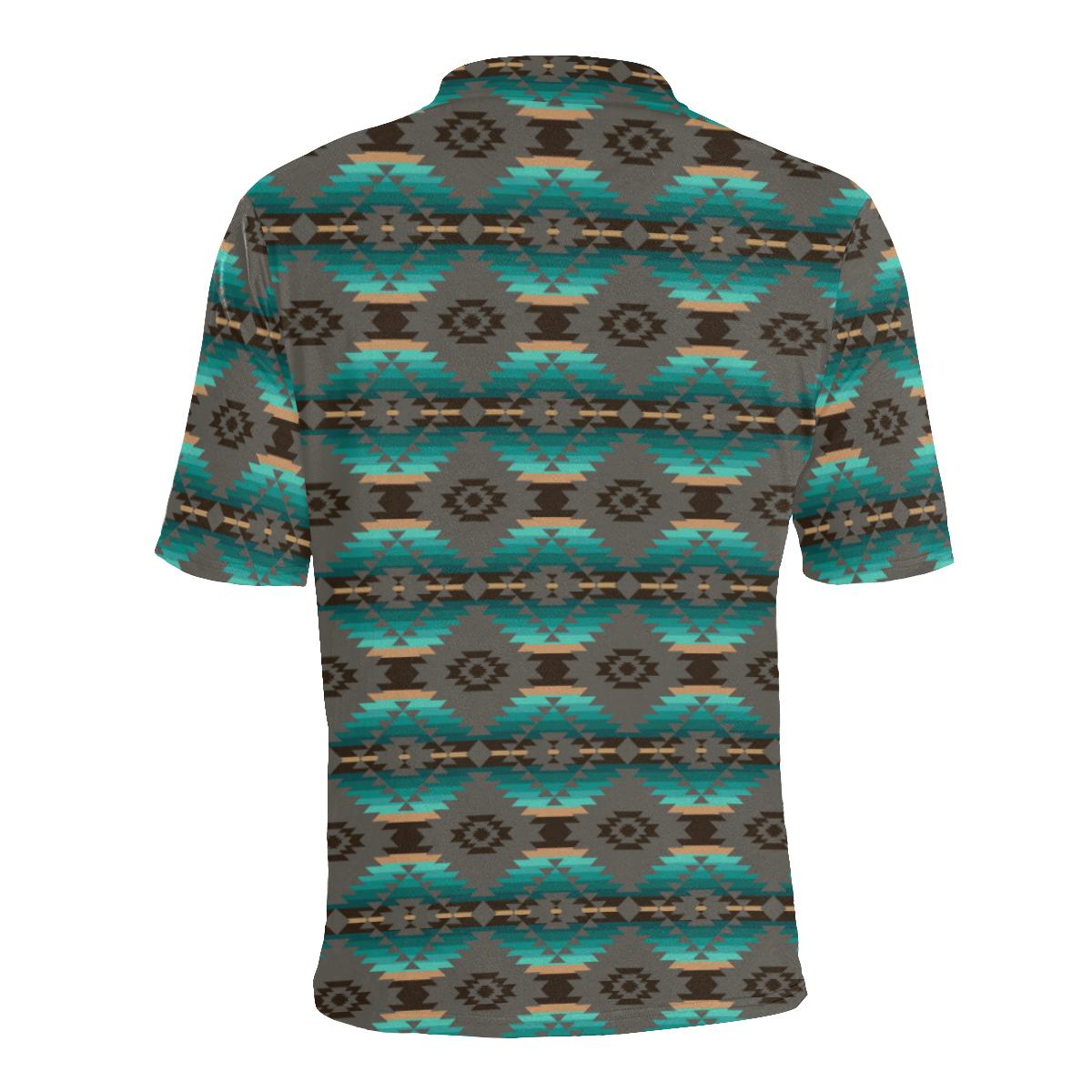 Cree Confederacy Men's All Over Print Polo Shirt (Model T55) Men's Polo Shirt (Model T55) e-joyer