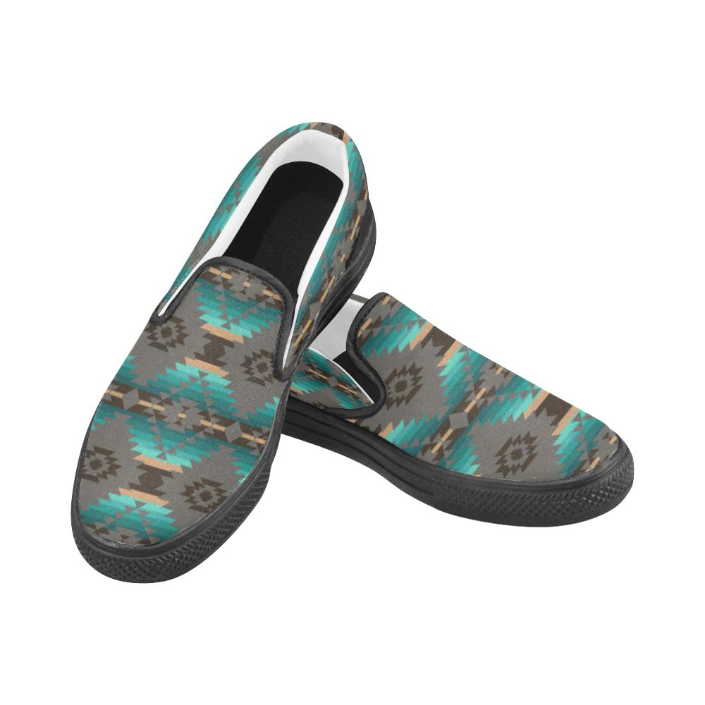Cree Confederacy Men's Unusual Slip-on Canvas Shoes (Model 019) Men's Unusual Slip-on Canvas Shoes (019) e-joyer