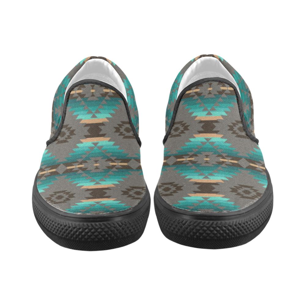 Cree Confederacy Men's Unusual Slip-on Canvas Shoes (Model 019) Men's Unusual Slip-on Canvas Shoes (019) e-joyer